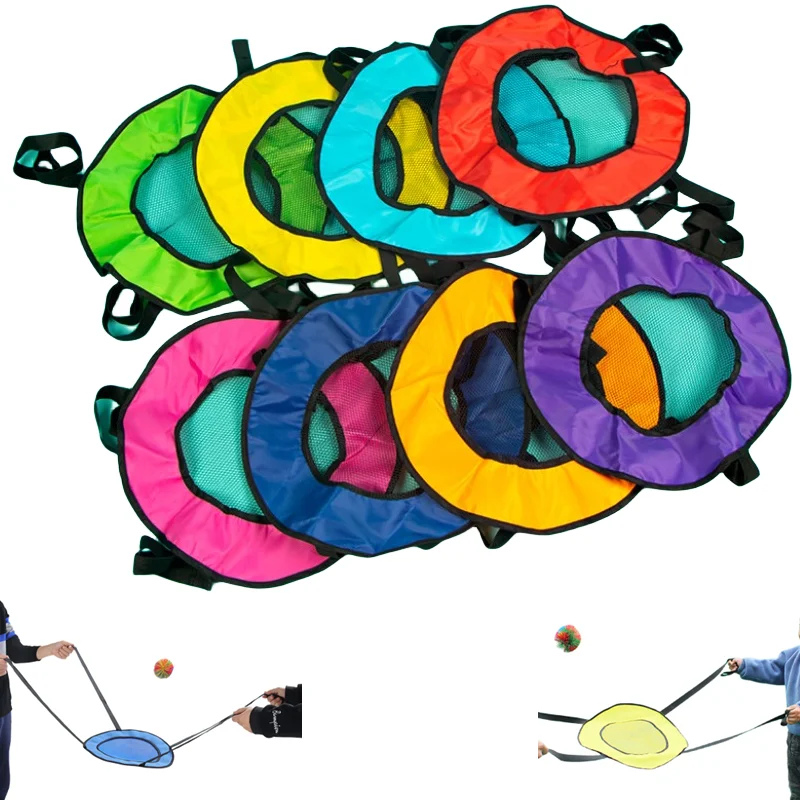 Children Outdoor Throw Toss Ball Toys Parent-child Interactive Sensory Play Double Throw Catch Elastic Ball Kid Motion Gift