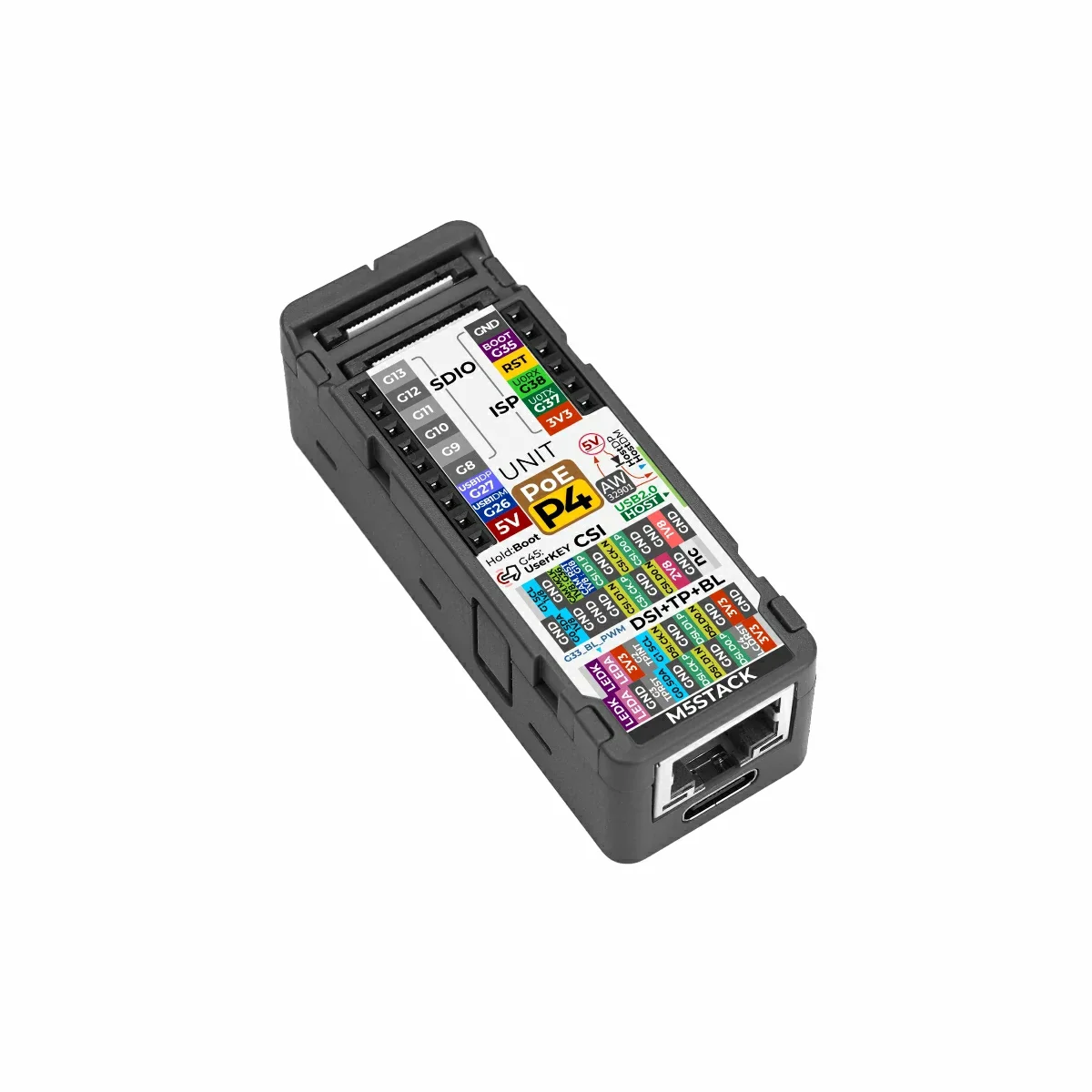 M5Stack SP32-P4 PoE Controller M5Stack Unit PoE-P4, MIPI Display & Camera Interfaces for Vision Capture & Edge Computing