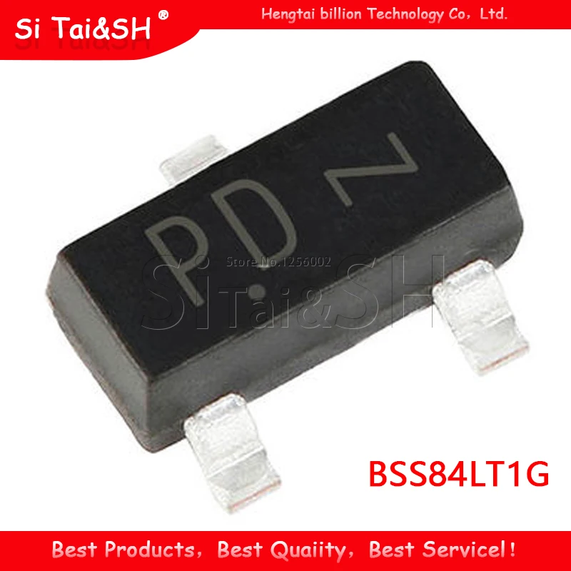 Si Tai & SH 100PCS BSS84LT1G SOT23 BSS84 MOSFET 50V 130mA P-Channel ใหม่ Original Fast การจัดส่งข้อมูลระบบ