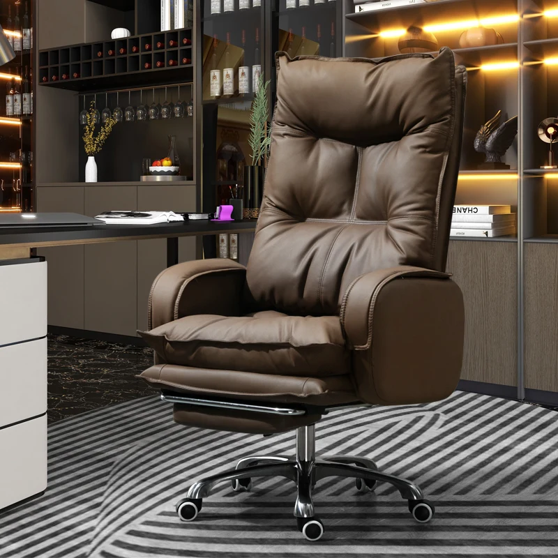 Comfortable Luxury Office Chair Study Floor Living Room Leather Office Chair Task Cadeiras De Escritorio Modern Furniture