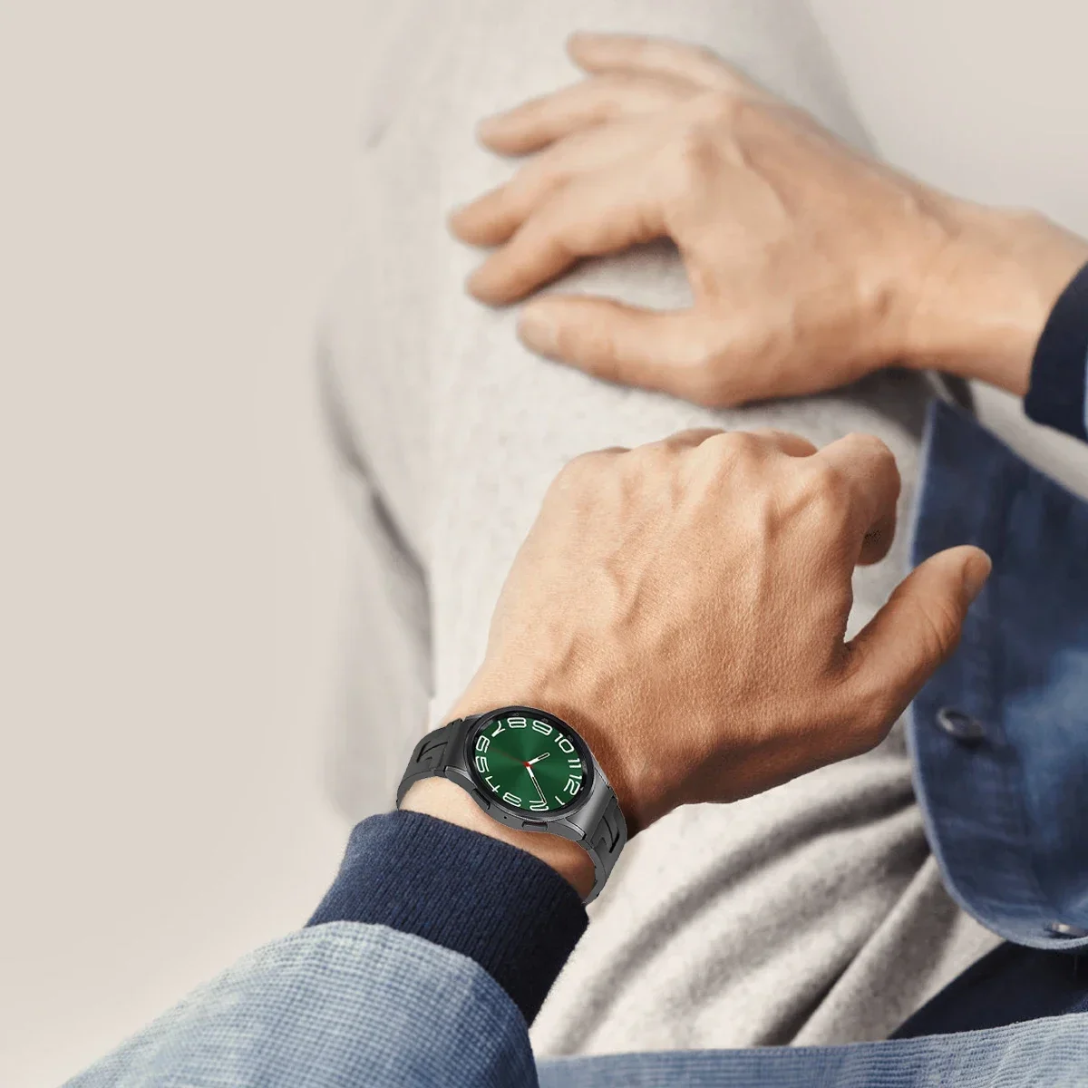 Ремешок силиконовый для Samsung Galaxy Watch 6 Classic, 47/43/6/5/4/40/44 мм