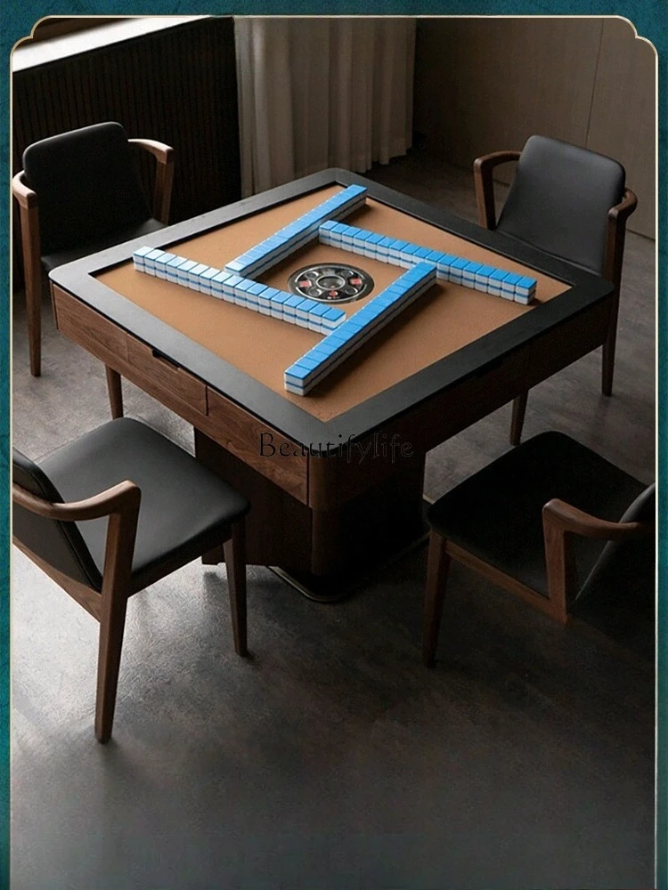 

4*Mahjong machine automatic household new Chinese solid mahjong table dining table dual-purpose integration