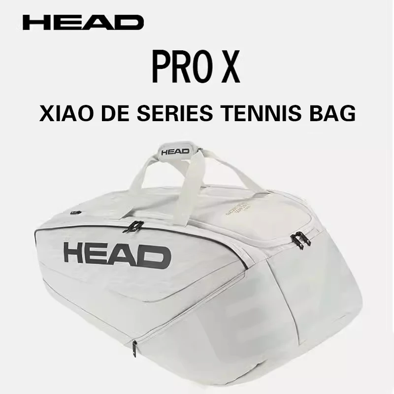 HEAD Tennis Badminton Sports Racket Bag Large Capacity Competition Training Handbag Polyester Pu Backpack