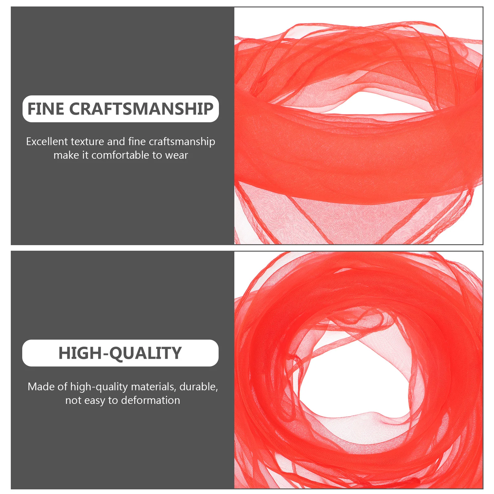 

10pcs Pure Color Square Scarves Lightweight Silky Scarf For Women Dance Performance Chiffon Veil Sunscreen Neck Accessory