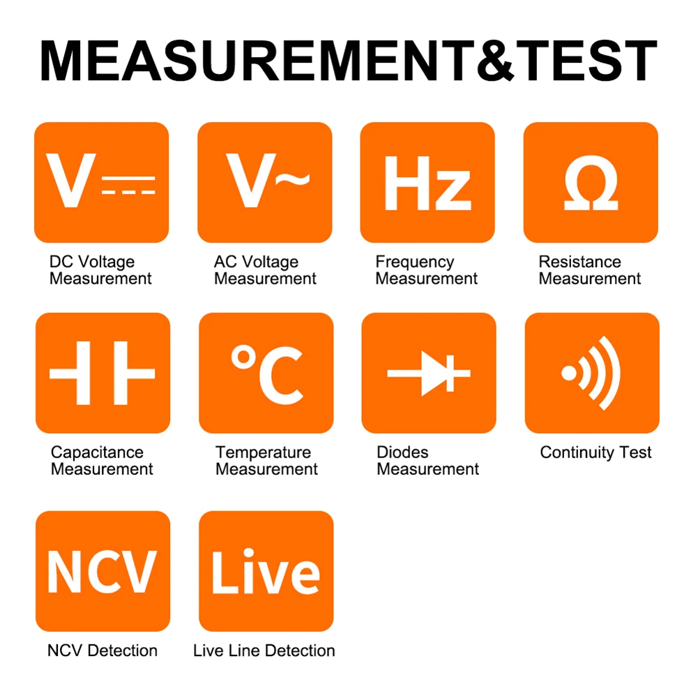 

FS898C digital multimeter with large screen 6000 counts true RMS voltmeter for electricians technicians and DIY use