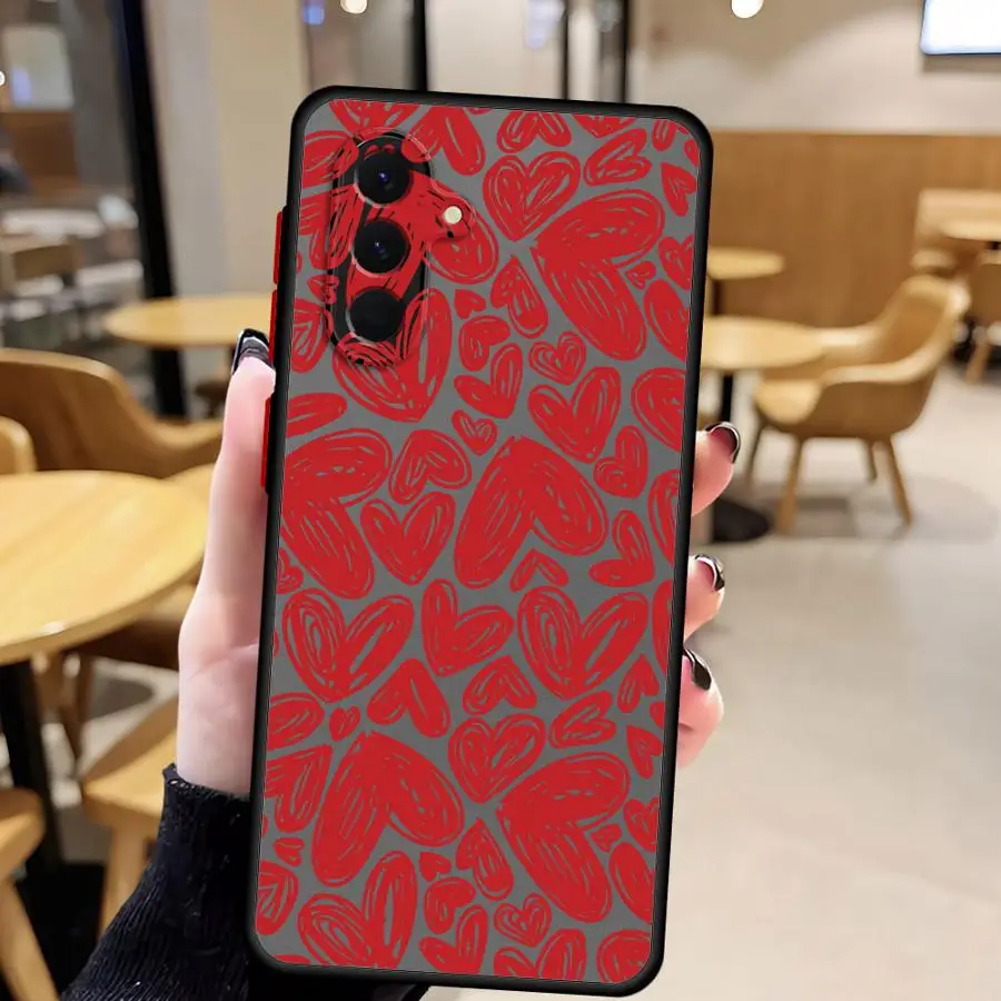 الإبداعية الحب القلب لينة غطاء حقيبة لهاتف سامسونج غالاكسي A32 A73 A72 A23 A25 A26 A36 A21 A31 A52 A71 A56 A22