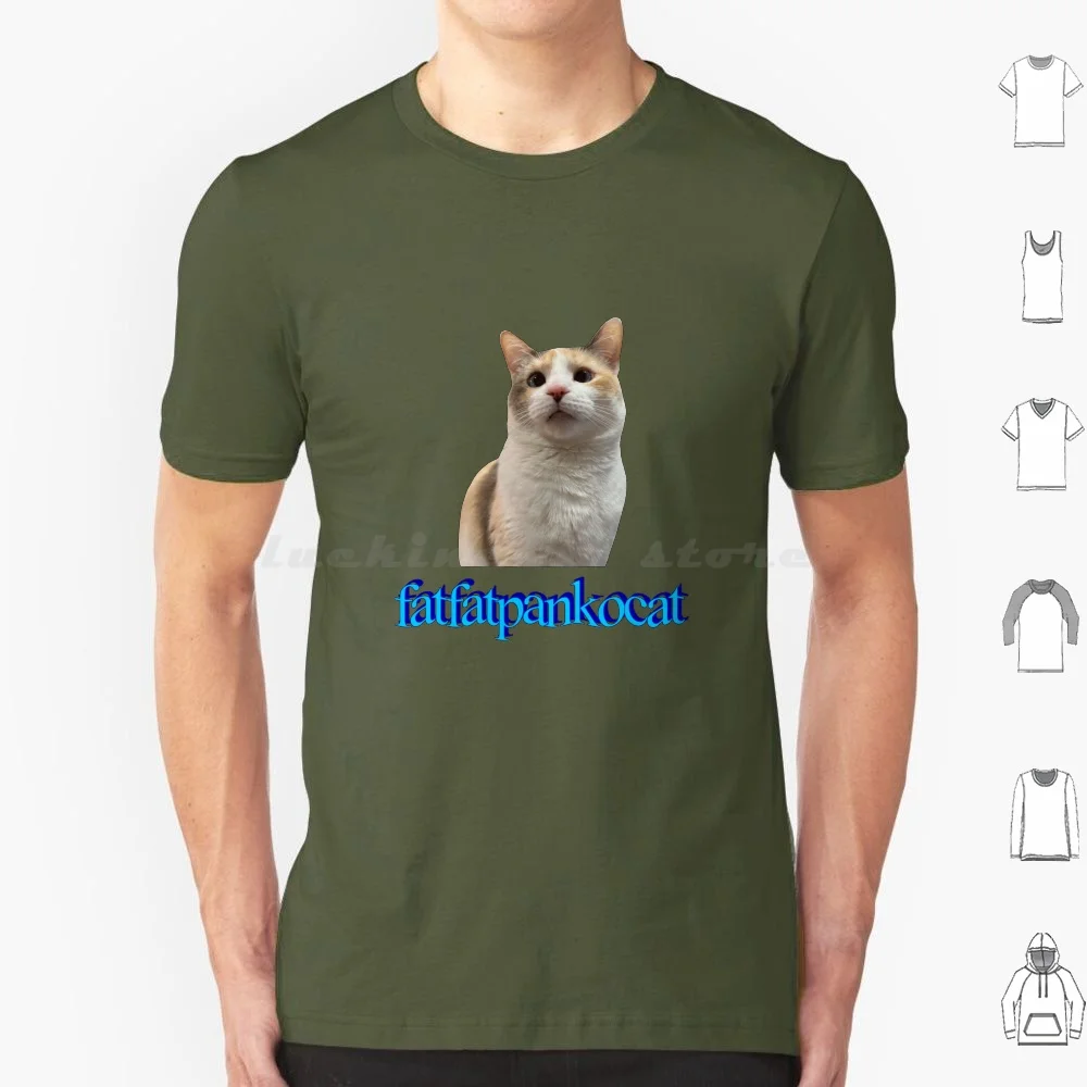 Word Art Ponk 3 / 3 Camiseta de algodón para hombres y mujeres DIY estampado Fatfatpankocat Panko Cat