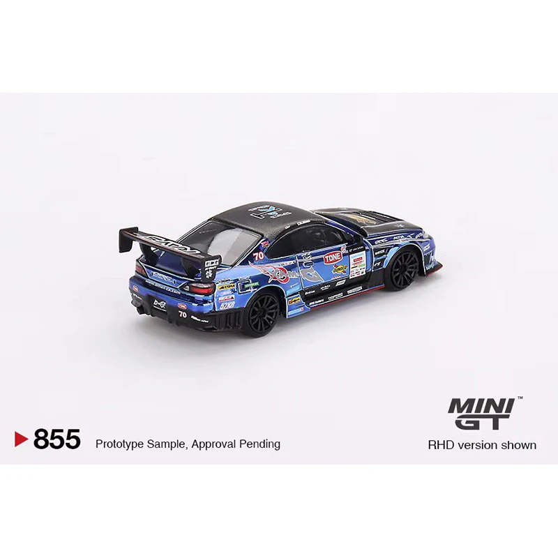 ของเล่นจิ๋วของสะสมโมเดล855 1:64 Silvia S15 D MAX Racing #70 Diecast diorama