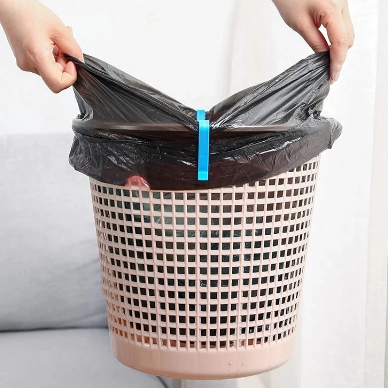 Innovative Mülleimer Klemmen rutschfester Müllbeutelhalter stilvolle Seiten Trennklemmen multifunktionales Werkzeug zum Befestigen von Papierkörben und Versiegeln von Snackbeuteln praktisches Zubehör für Küche Schlafzi – Detail 11