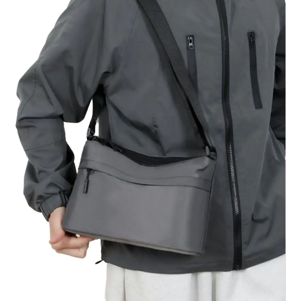 

Простая квадратная сумка через плечо из дакрона, водонепроницаемая, с большой вместимостью, для мобильного телефона, для мужчин