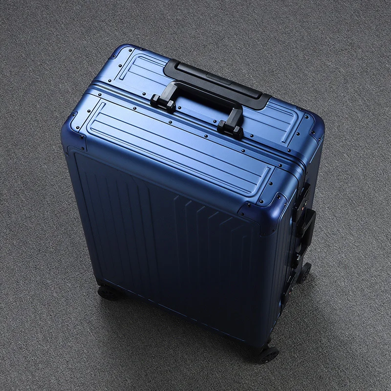 Suitcase Aluminum Magnesium Rolling Trolley Luggage Travel Bags Men Metal Suitcases TSA Code Lock Women Suitcase Trip Cabin