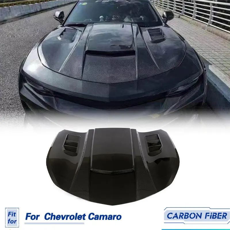 

Крышка капота двигателя автомобиля из углеродного волокна для Chevrolet Camaro Coupe 2016 2017 2018, передняя крышка капота двигателя, комплект кузова