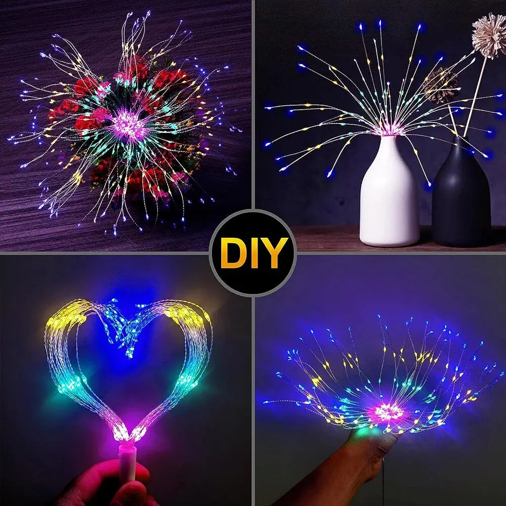 5Pack 600 LED Fireworks Lamps Christmas Dandelion