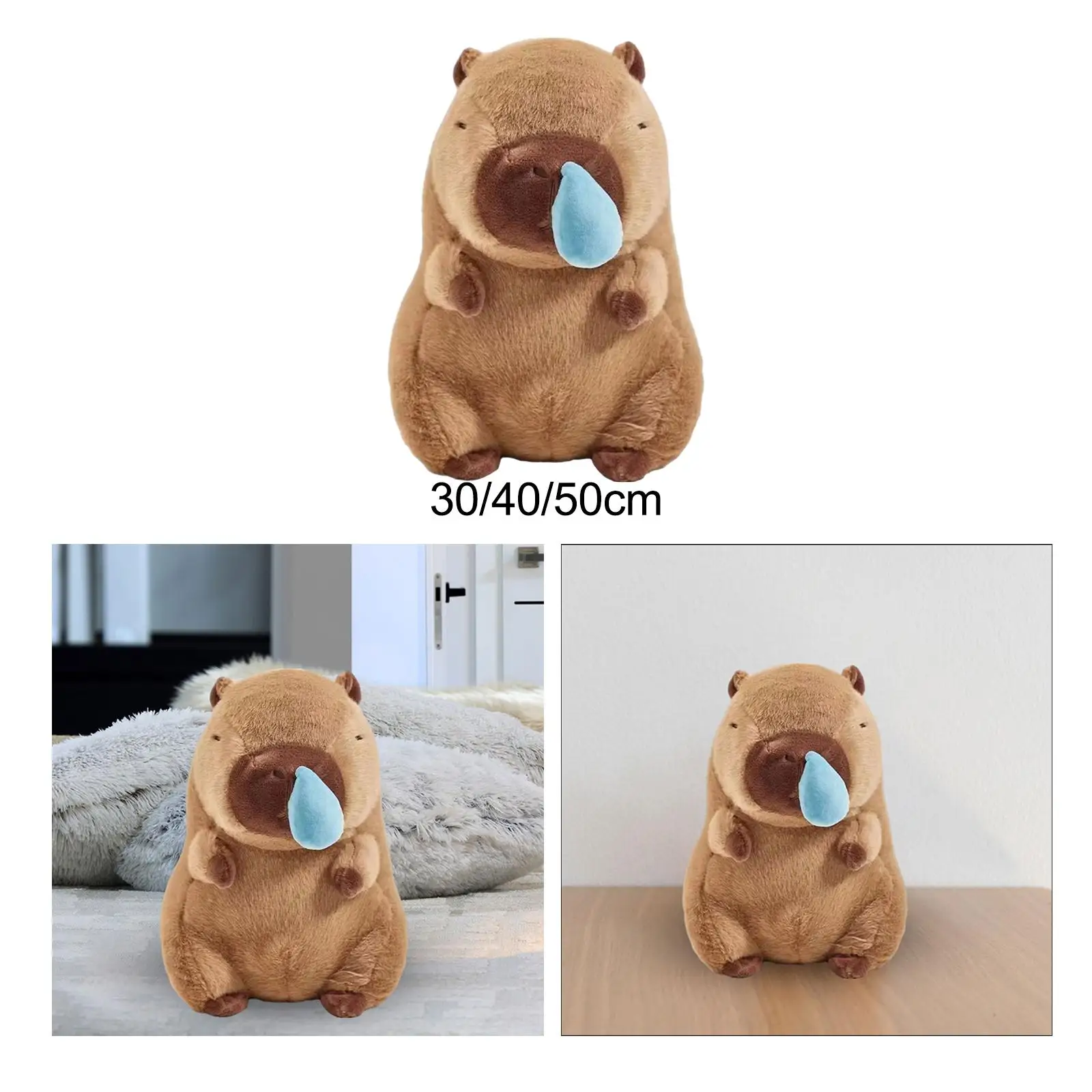 Niedliches Capybara-Kuscheltier mit ziehbarer Rotzblasen, Auto-Ornament