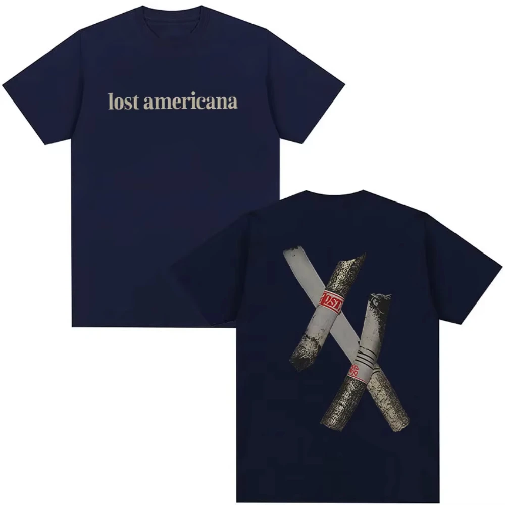 Rapper Machine Gun Kelly MGK Lost Americana Tour 2026 T-Shirts Man Women Hip Hop Fashion Cotton Short Sleeve T-shirts Streetwear
