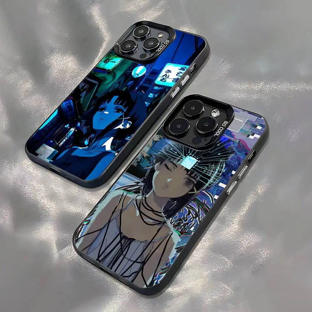 

Serial E-Experiments LainS For iPhone 17,16,15,14,13,12,11,Mini,Pro,E,SE4,XS,MAX Black Candy Matte Cover