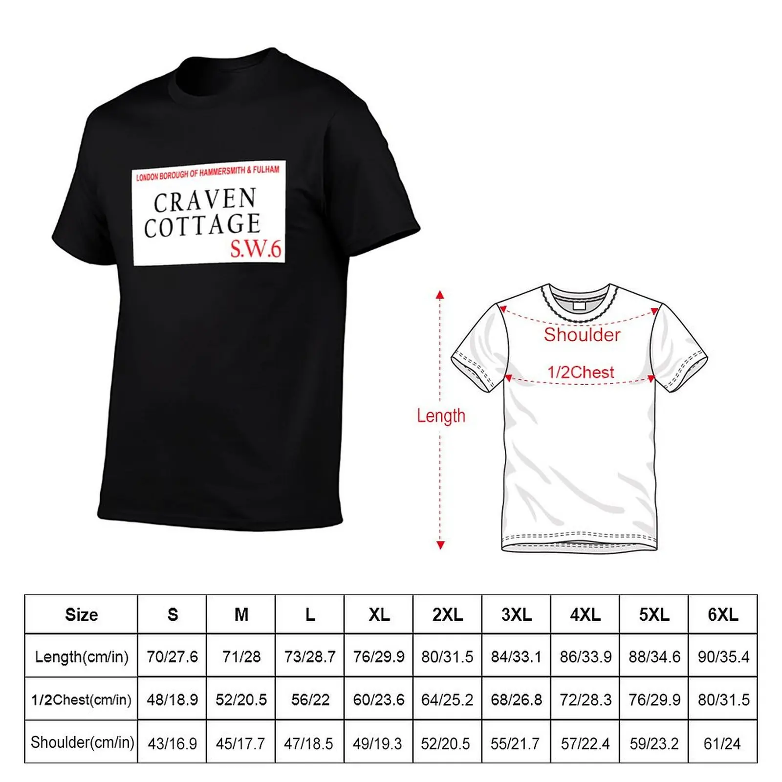 Craven Cottage Fulham SW6 T-Shirt Plus Size Simple Casual Top