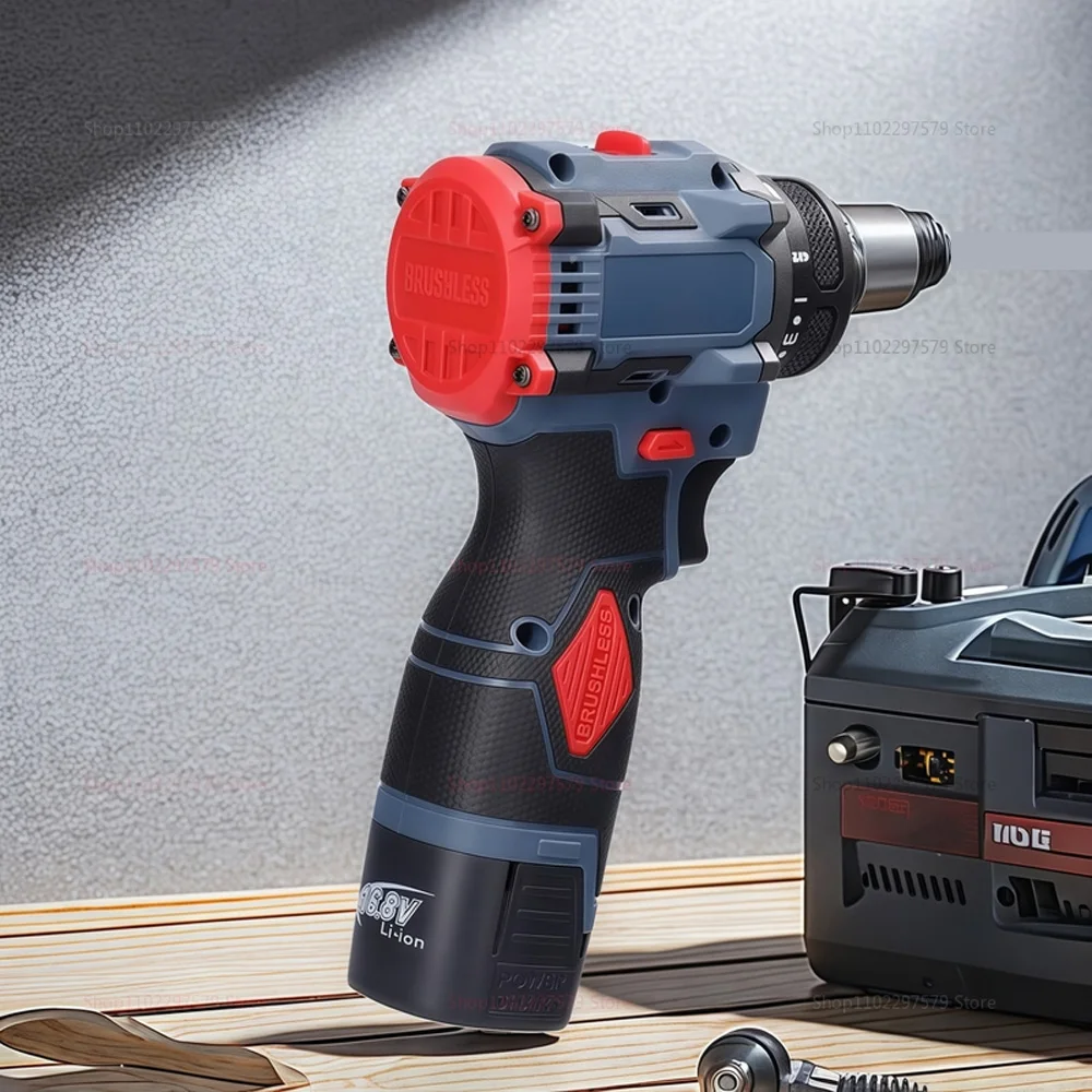 16.8V 2in1 Lithium Drill Electric Screwdriver Multi-function Power Tool 45Nm Brushless Motor Practical Screw Driver for Home Ap