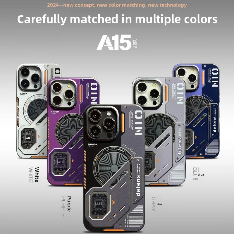 

For Magsafe Matte Magnetic Wireless Charging Case for iPhone Shockproof Lens Protection Cover For iPhone 17 16 15 14 13 Pro Max