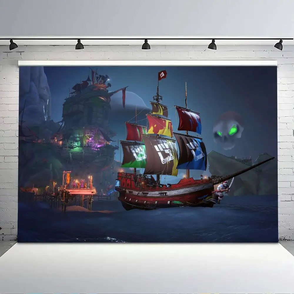 S-Sea Of T-ThieveS خلفية للتصوير الفوتوغرافي لحفلات الأطفال والأسرة صورة ديكور خلفية استوديو الصور