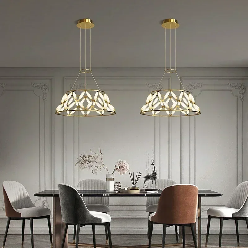 

Nordic Light Luxury Creative Acrylic LED Pendant Light Home Dining Room Bedroom Living Room Hall Modern Decorative Chandelier