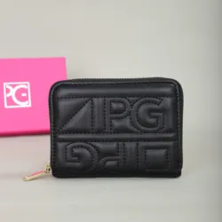 PG PATSY GARIS-cartera de moda clásica para hombre y mujer, cartera Universal con letras impresas, bolso de tarjeta portátil, Zero