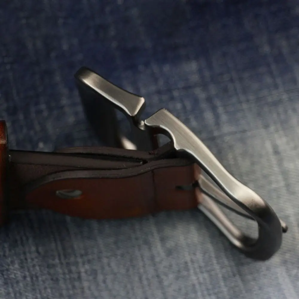 Sabuk kulit desain mewah Retro, ikat pinggang gesper Pin serbaguna kasual bisnis