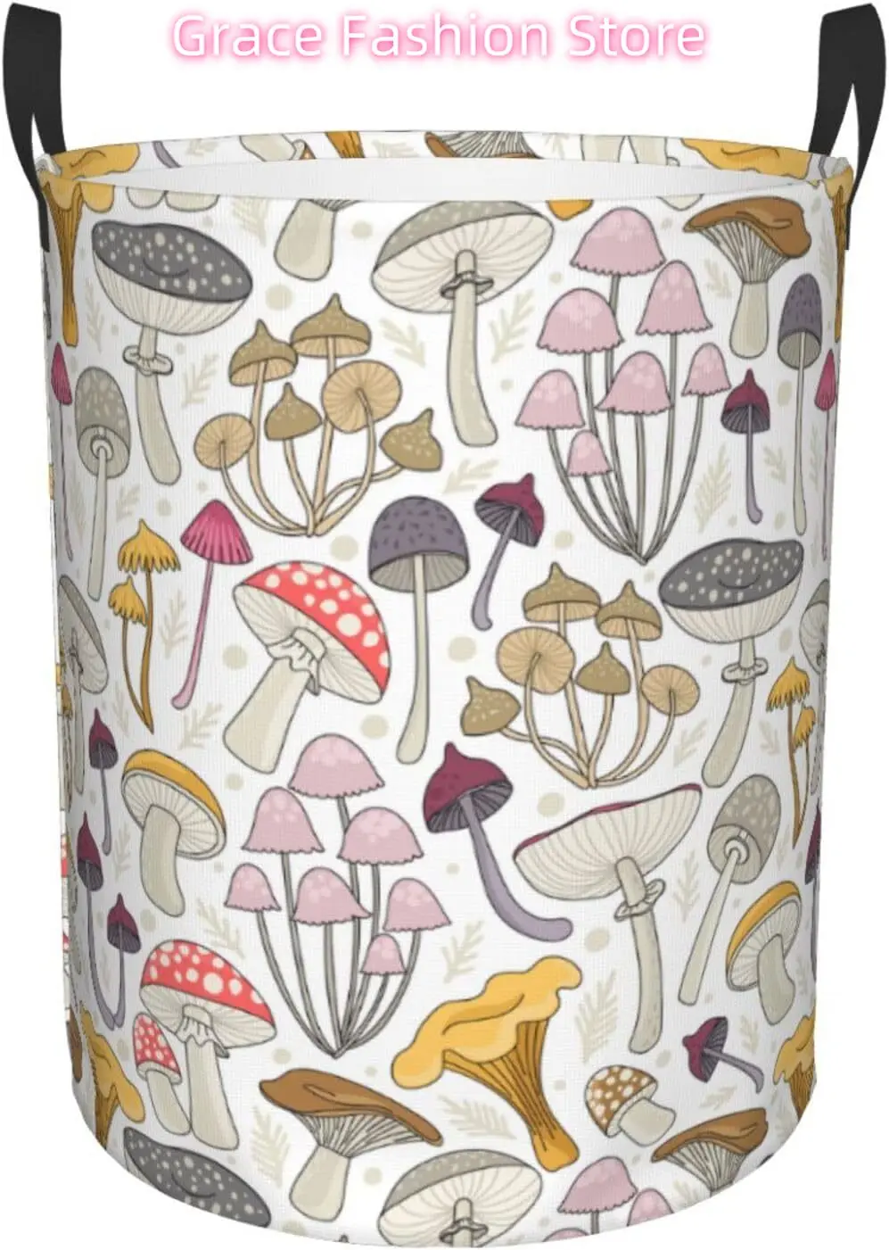 

Laundry Basket Mushrooms Laundry Hamper Waterproof Idea Hampers for Laundry,Large Collapsible Laundry Baskets with Handle Suitab