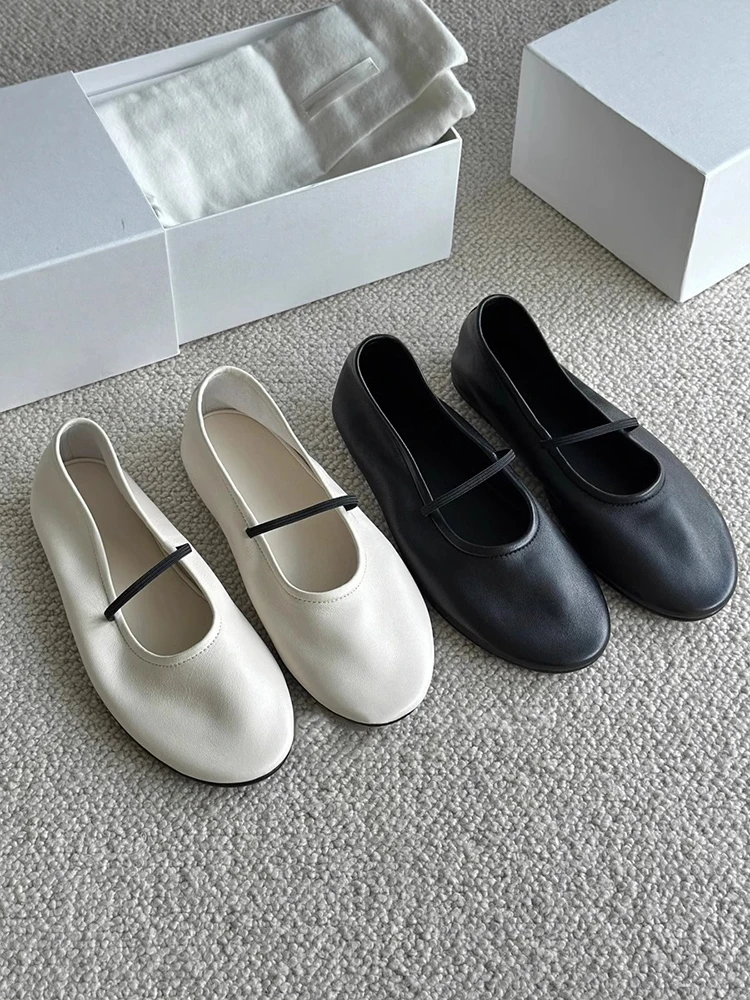 

Осень 2024, балетки без шнуровки на плоской подошве Мэри Джейн и женская обувь больших размеров, повседневная обувь с круглым носком на низком каблуке