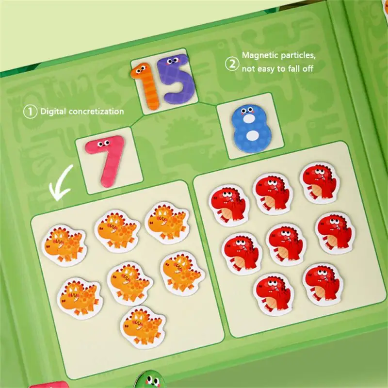 ของเล่น Puzzle MAGNET สำหรับเด็กอายุ2-4ปี, เกมสำหรับสอนคณิตศาสตร์ทำจากไม้