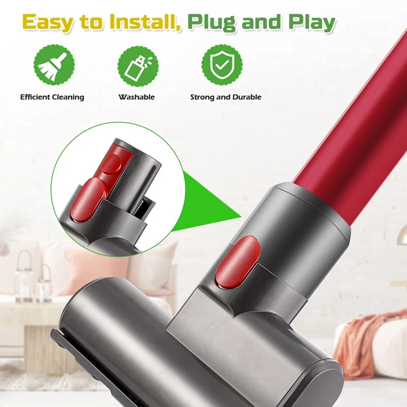 Cabezal de cepillo de eliminación de ácaros al vacío para Dyson V7, V8, V10, V11, V15, aspiradoras inalámbricas, Mini cepillo eléctrico, piezas de repuesto