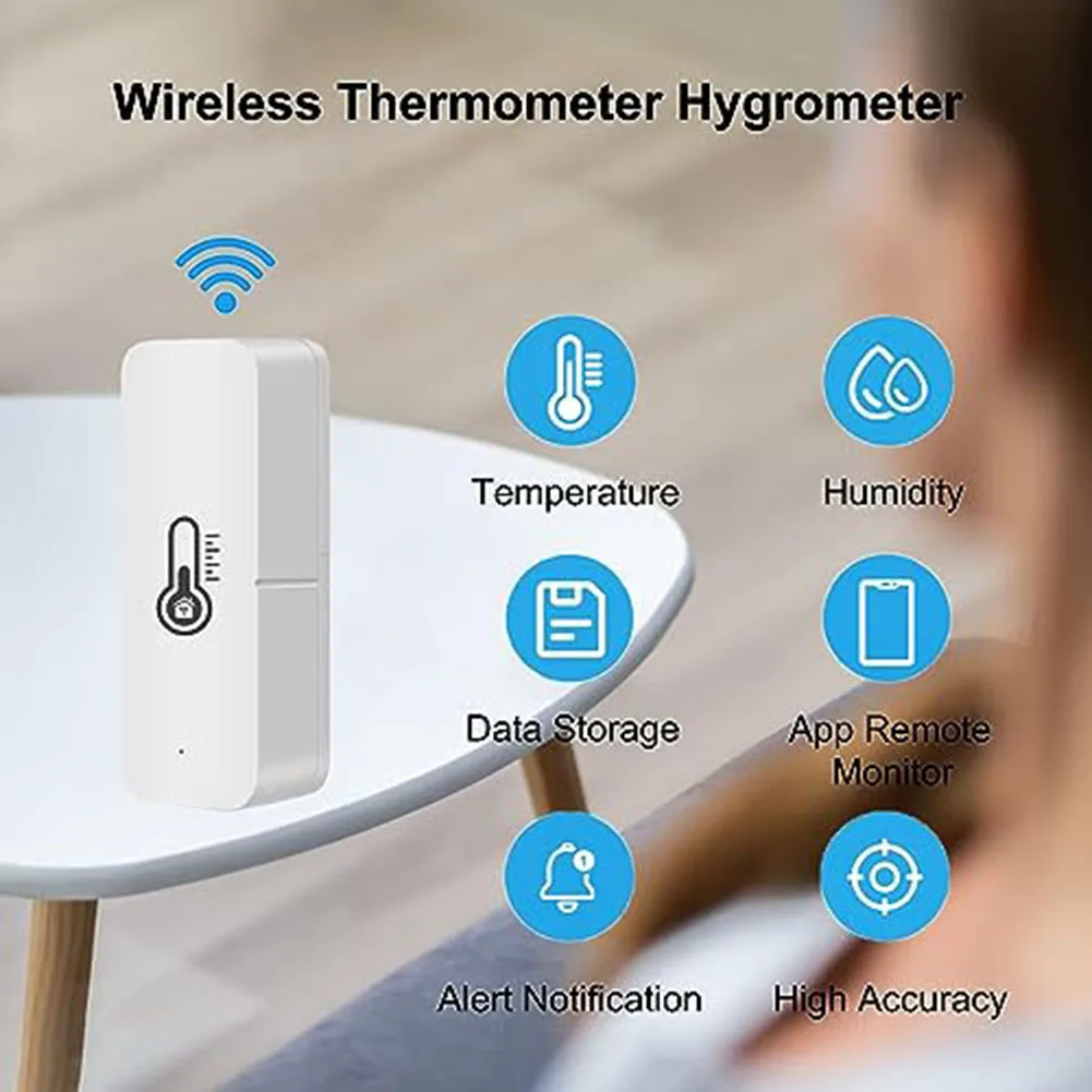 Thermometer And Hygrometer For Tuya Smart For Zigbee Temperature And Humidity Detector Sensor Smart-home Appliances Accessories