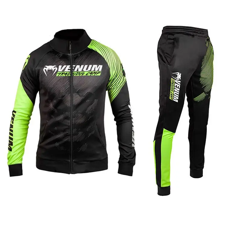 Venom Boxing Training Hoodie Zip Up Jacket MMA Gym Running Men Baseball Coat Spring Autumn Sportswear