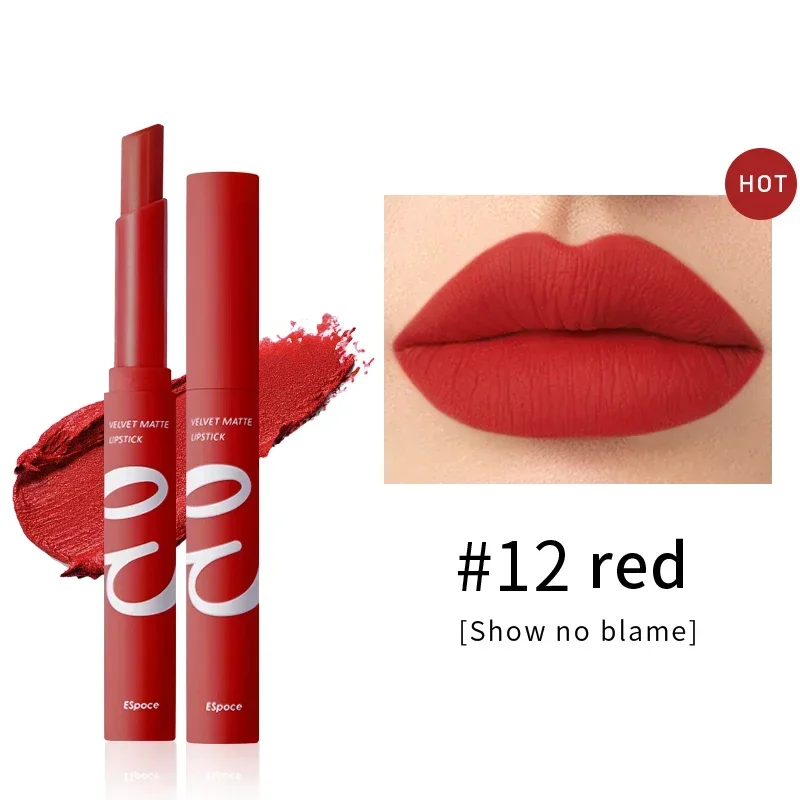 Matte Lippenstift 12 Farben Lippen glasur für Make-up wasserdichte profession elle Make-up tragbare Tönung Lip gloss Flash Kosmetik