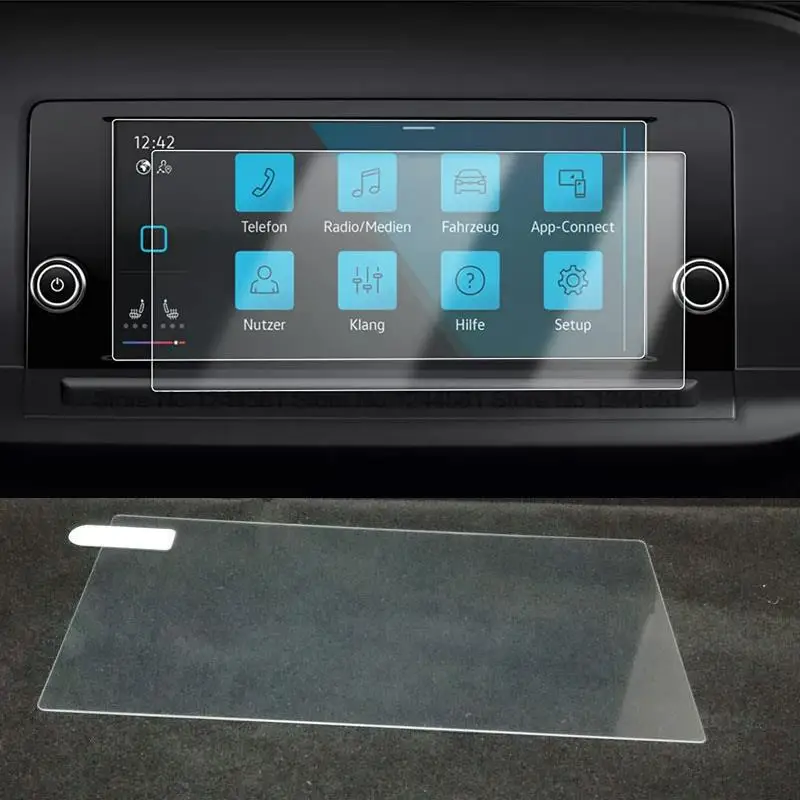 Tempered Glass For Volkswagen Caddy 2020-2022 8.25 inch multimedia infotainment system navigation touchscreen protector Film