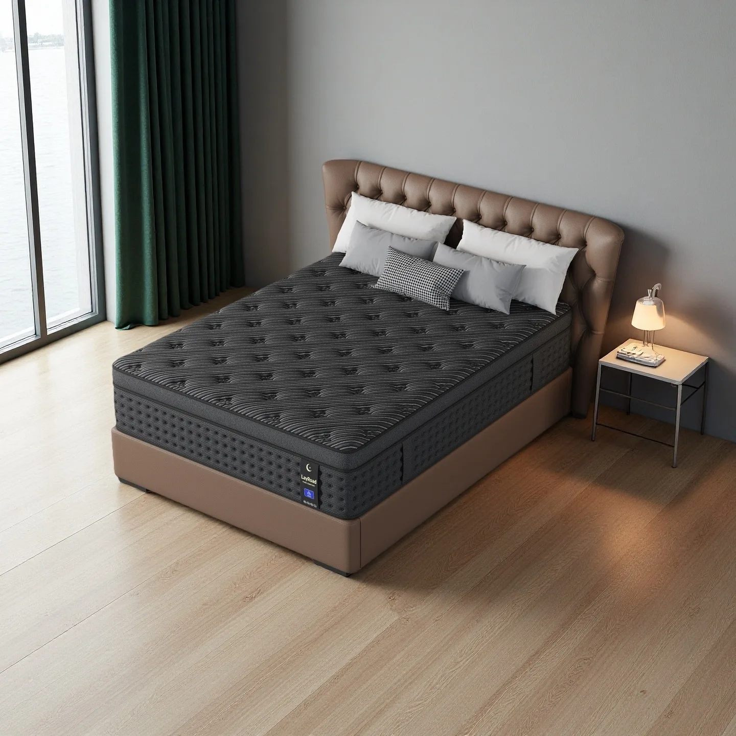 Queen-Size Hybrid Mattress 12/14-Inch Medium Firm Gel Memory Foam with Pocketed Springs Boxed - Comfortable Mattress