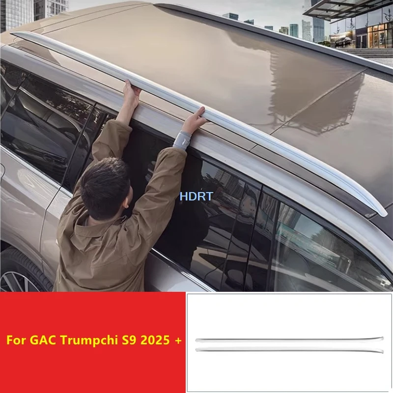 For GAC Trumpchi S9 2025 + Car Styling Roof Rail Luggage Rack Travel Boxes Carrier Bar Trim Kit Protector Decoration Accessories