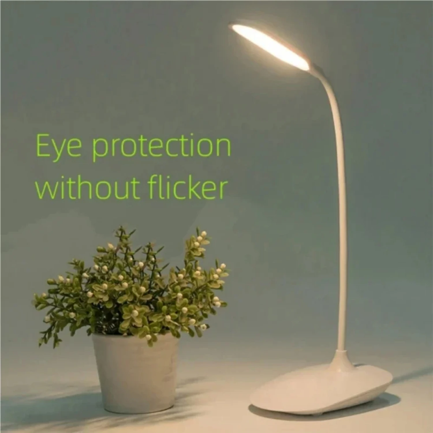 USB Recarregável Desk Lamp, Foldable Reading Lights, escurecimento Eye Protection, Bedroom Study Table Lighting, Novo