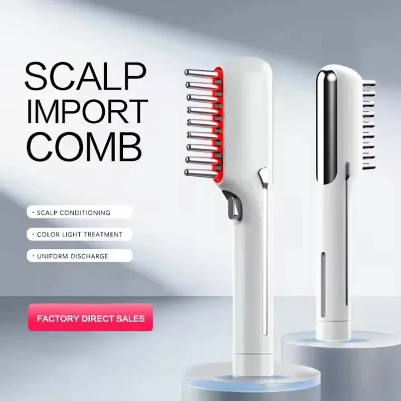

Electric Massage Comb LED Red Light Therapy Hair Growth Applicator Anti-Hair Loss Head Massage Hair Brush Woman Scalp Treatment