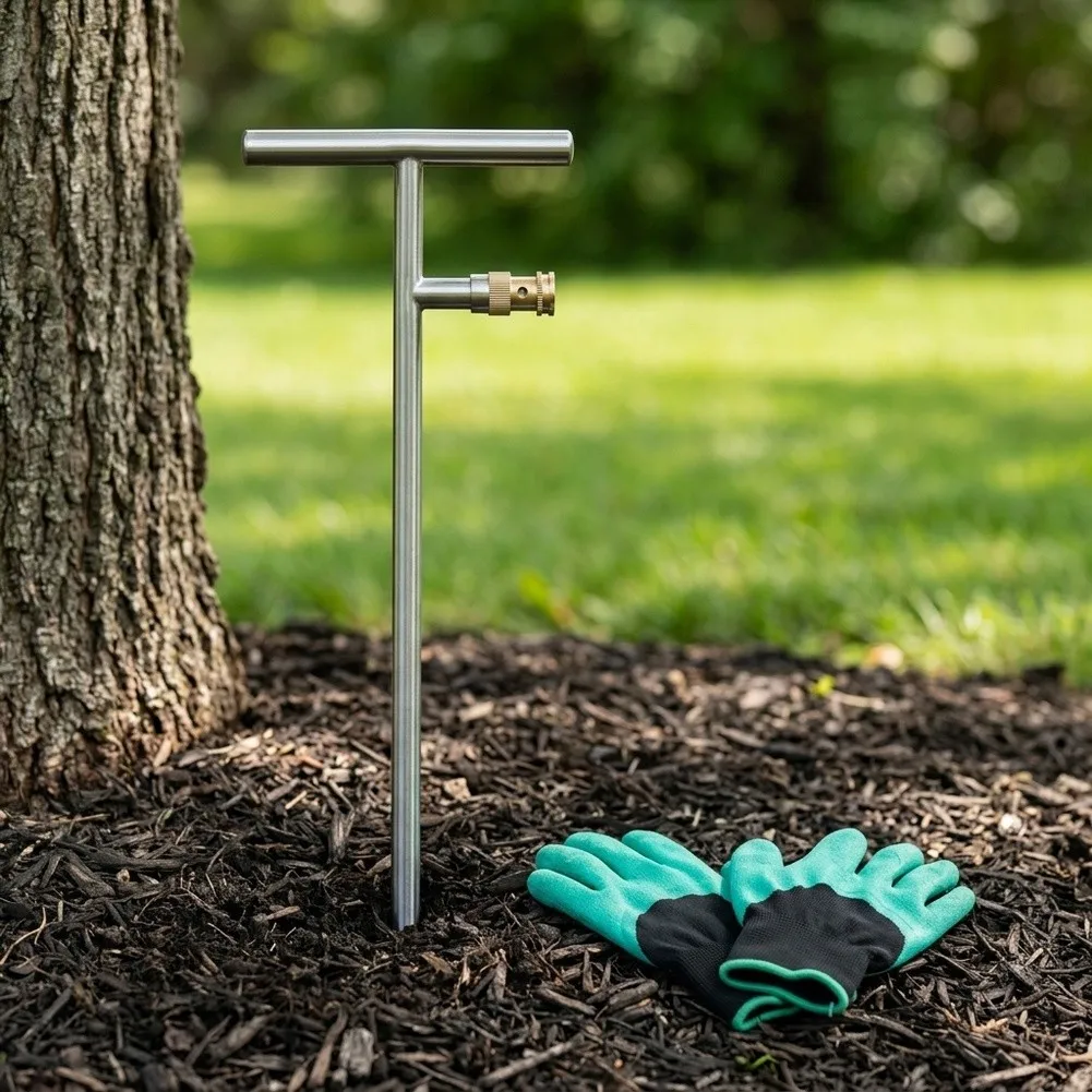 Stainless Steel for Deep For Root Watering Tool 37 Inch Length for Efficient Water Delivery to For Root Zones of Trees and