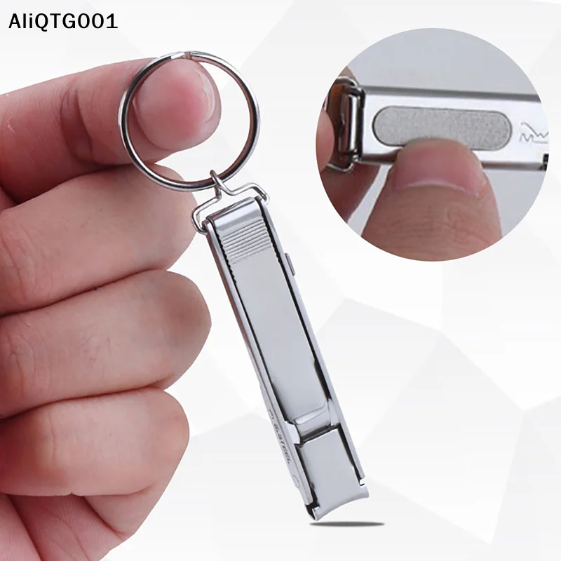 

Ultra-Thin Portable Nail Clippers Keychain Collapsible Travel Fingernail Scissors Stainless Steel Manicure Cutter for On-the-Go