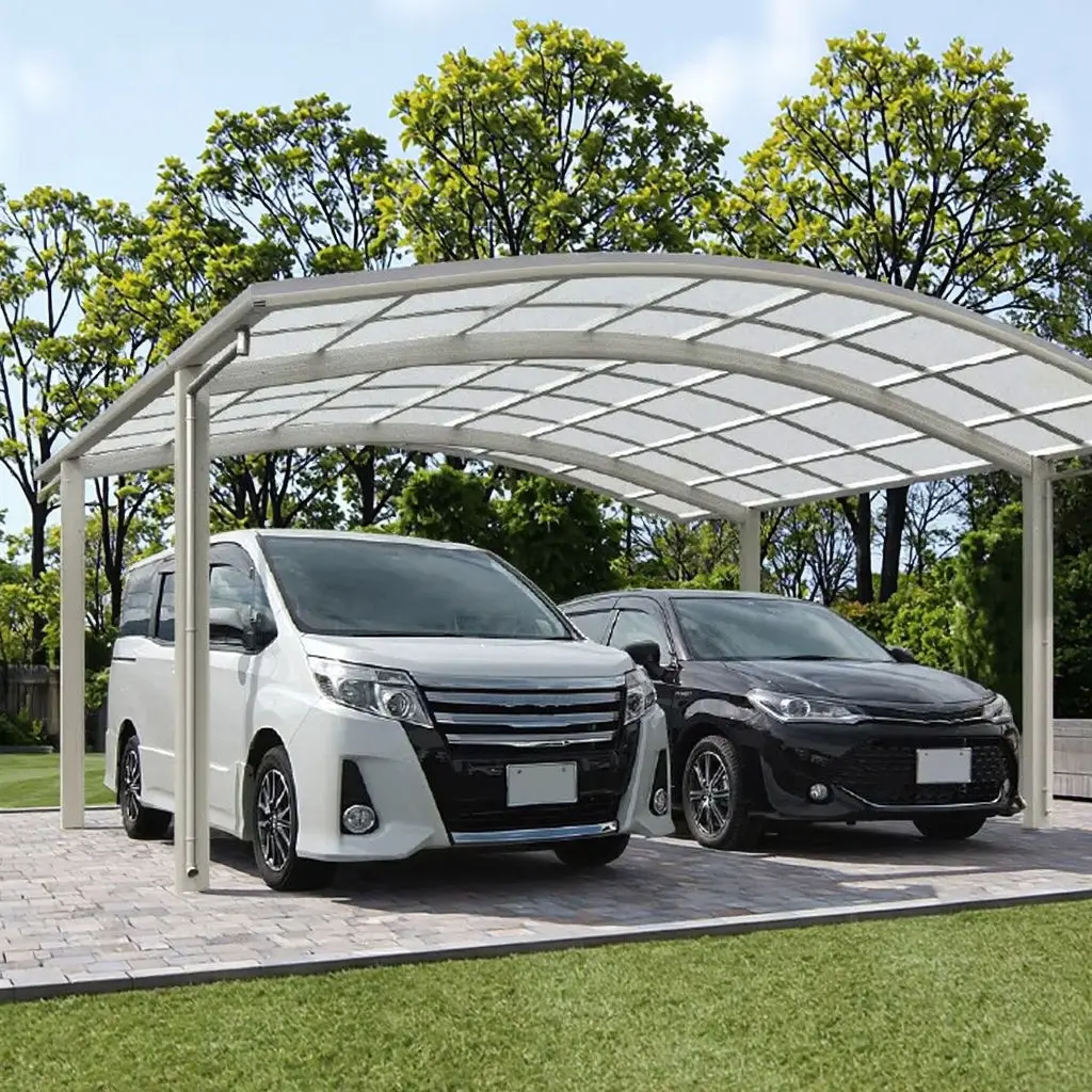 Outdoor Aluminum Alloy Arched Roof Carports Waterproof Pergola Roof Panels Garden Villa Canopies Patio Shelter for Cars Garden