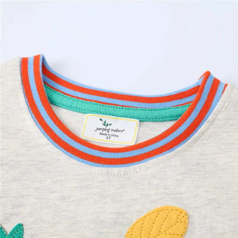 Jumping Meters New Arrival Squirrel Applique Autumn Children\'s Girls Dresses Long Sleeve Princess Birthday Gift Hot Selling Tops