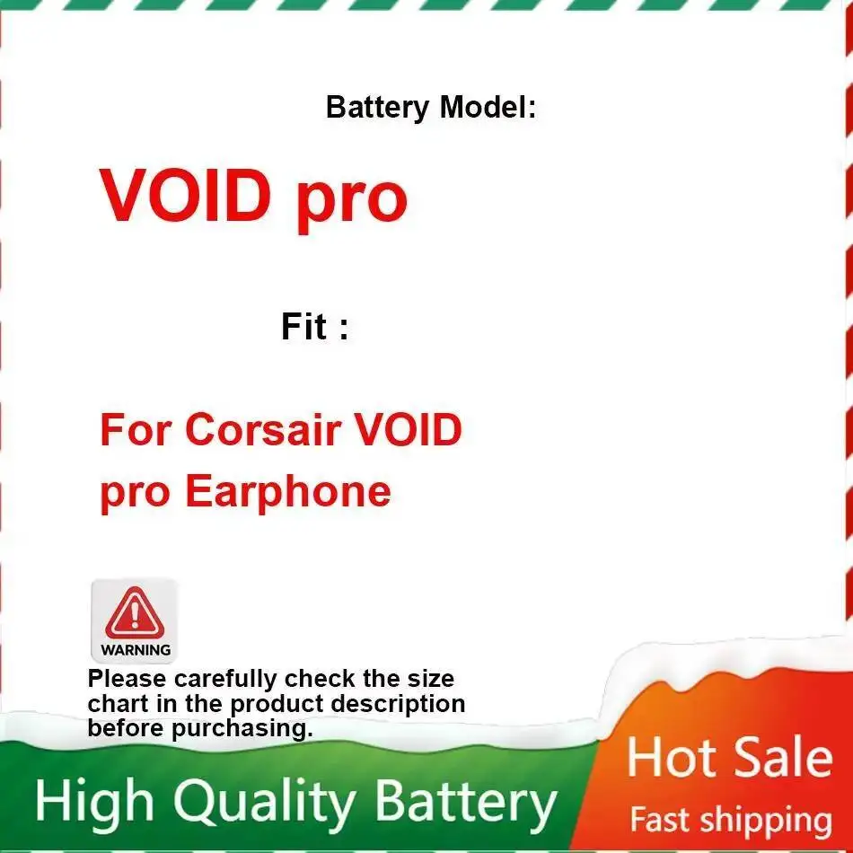 

Fast-Shipping Earphone Battery For Corsair Void Pro 1800Mah