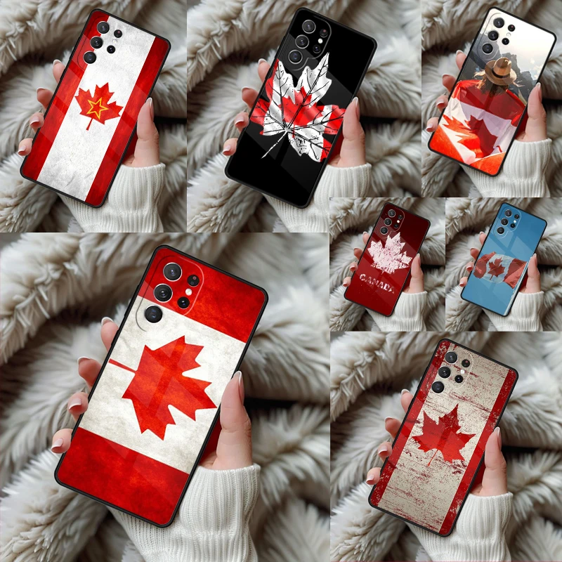 Canada Canadian Flag Phone Case For Samsung Galaxy S24 S25 S26 Ultra S22 S23 Plus S21 S20 FE Note10 TPU Cover