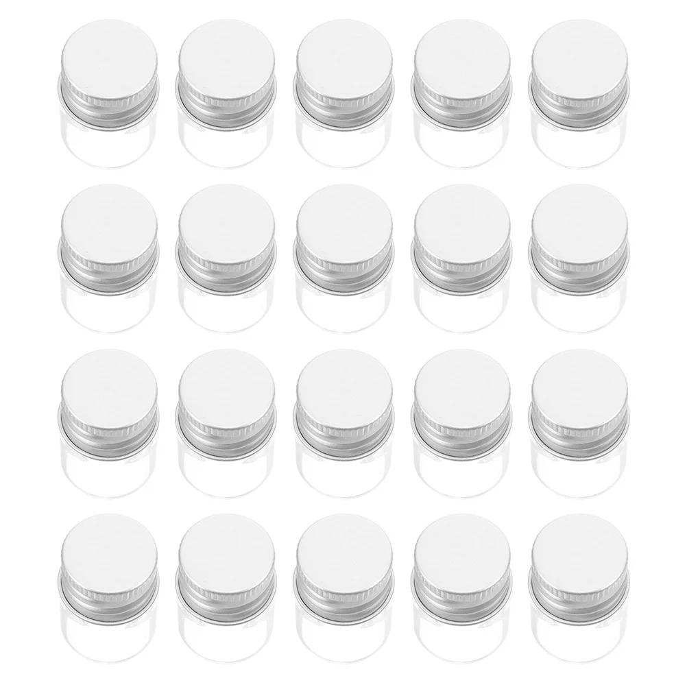 

30Pcs Mini Glass Vials Clear Transparent Small Bottles with Aluminum Screw Caps Airtight Containers for Samples DIY