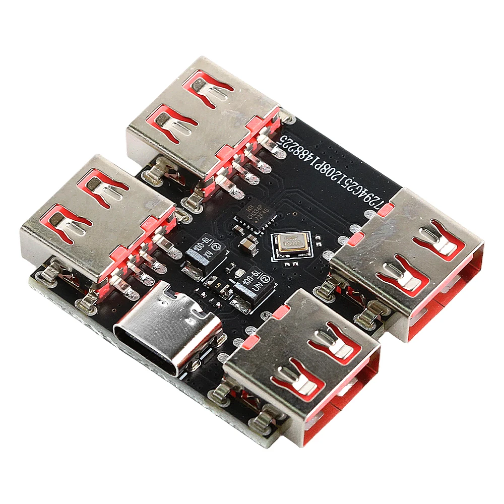 XL334P4 Hub Module 4 Port USB 2.0 Splitter Extender 40MB/S USB-HUB Type-C 1 to 4 USB Expansion Dock
