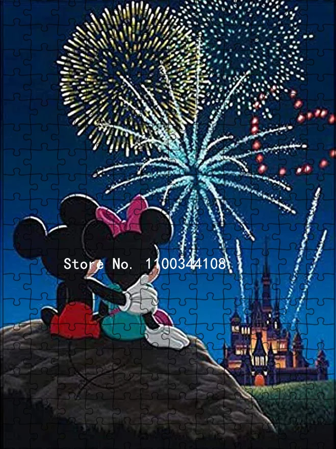 Disney Castle Mickey Mouse Puzzles Kinder frühe Bildung Lernspiel zeug/Stück Cartoon Puzzle Geschenk Kinder