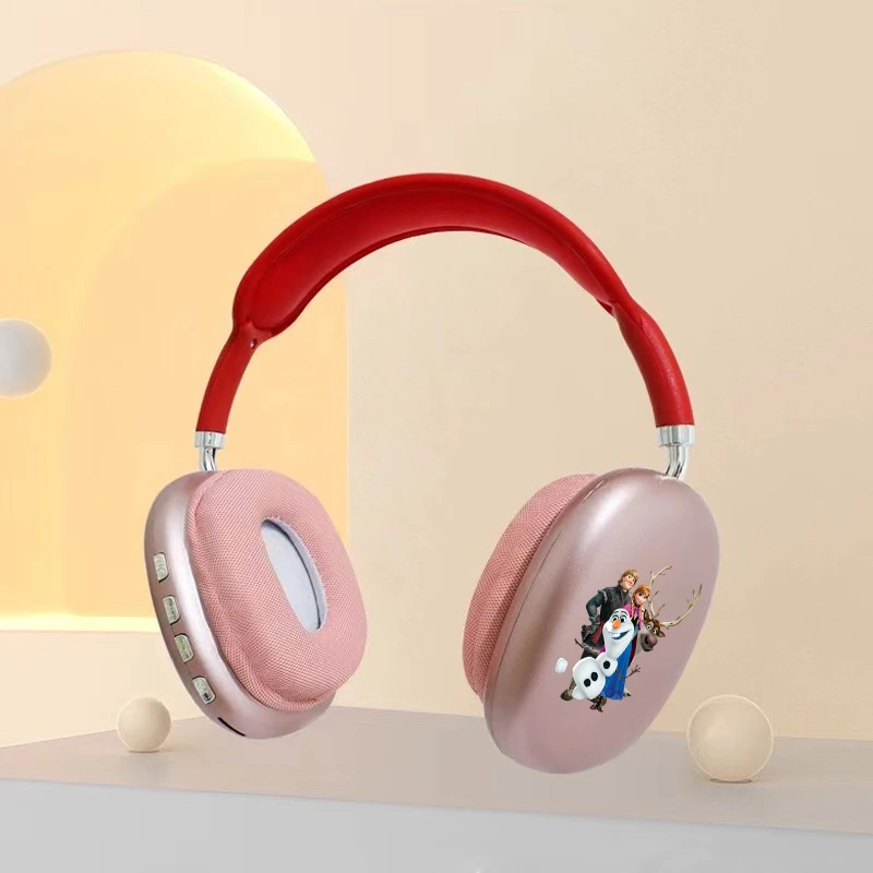 

Disney Frozen Anna Elsa Popular P9AirMax Head Mounted Bluetooth Earphones for Mobile Computer Anime Sports and Gaming Earphones