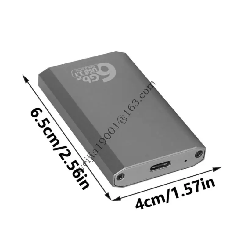 MSATA USB3.1 Gen 2 6 Gbps Encure Extern Disk Disk Disk Box Case Adattatore Case con porta tipo C .H05A